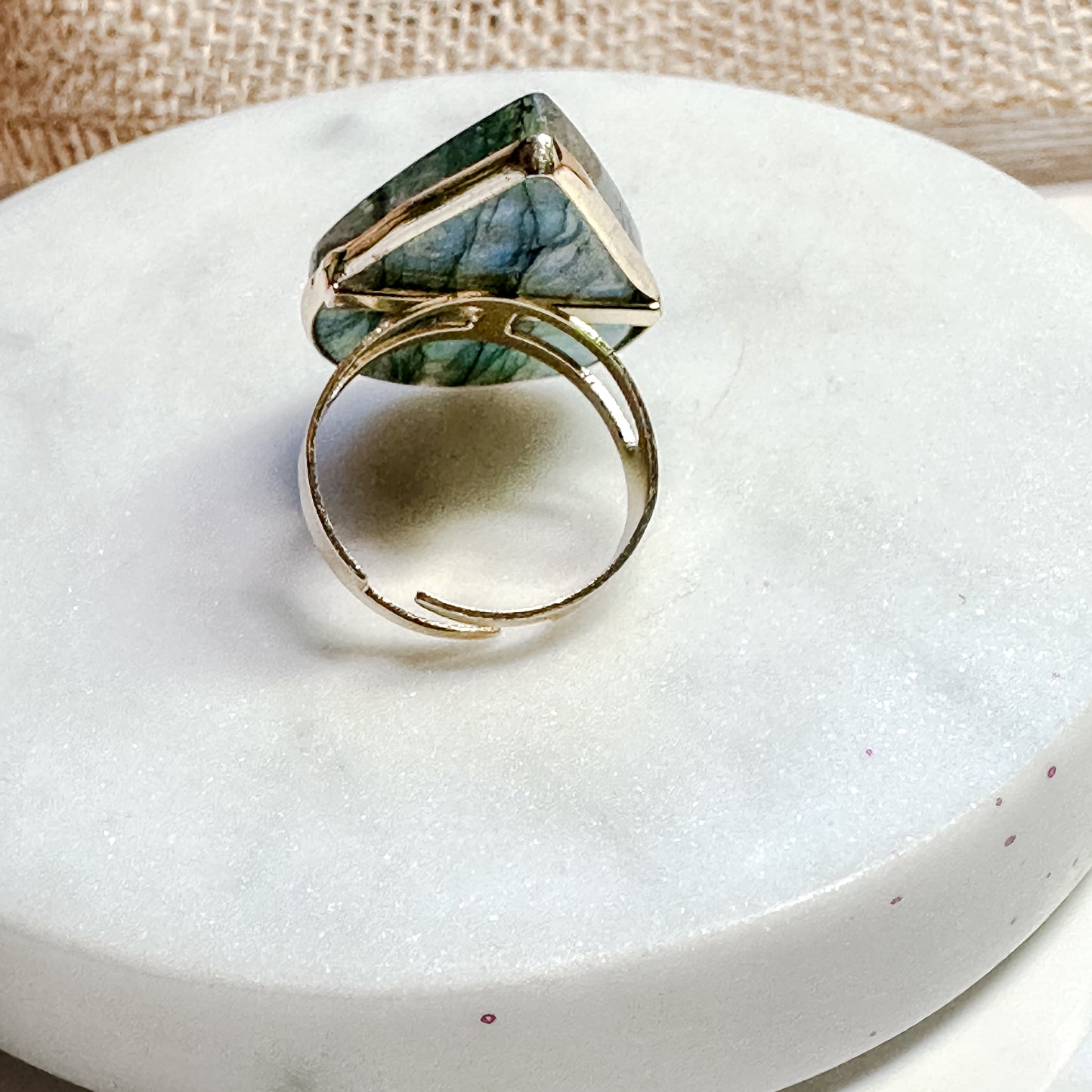 Labradorite Adjustable Fashion Ring