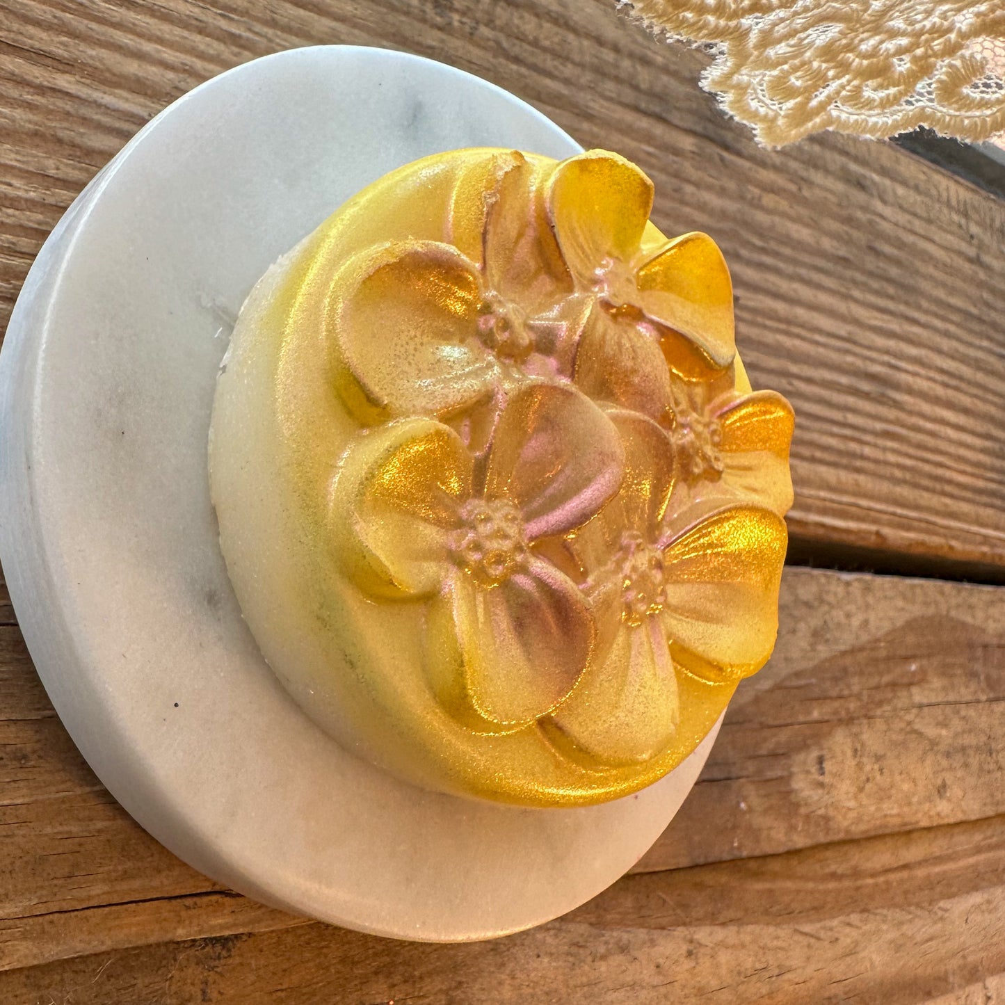 Wildflower Round: Goat Milk Hemp Soap