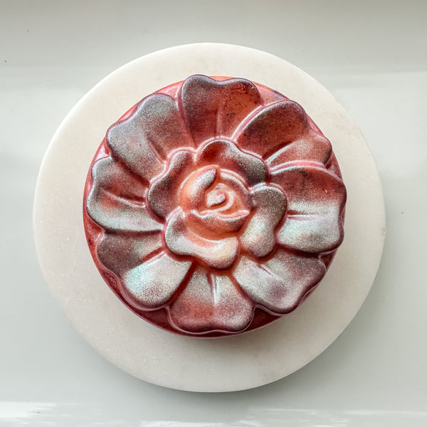 Dahlia Round: Goat Milk Hemp Soap