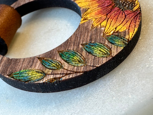 Boho Sunflower Hoops