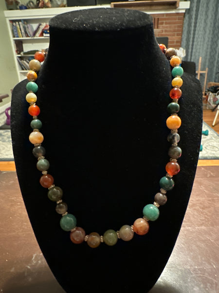 Vintage Handmade Indian Agate Bracelet & Necklace