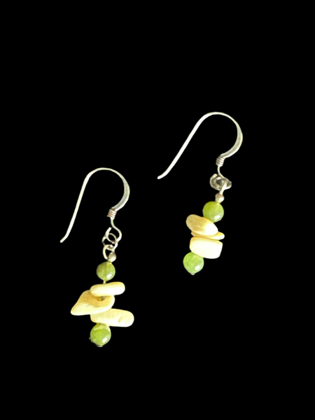 Sterling Silver Dainty Beaded Earrings