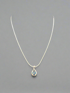 Sterling Silver London Blue Topaz Pendant Necklace