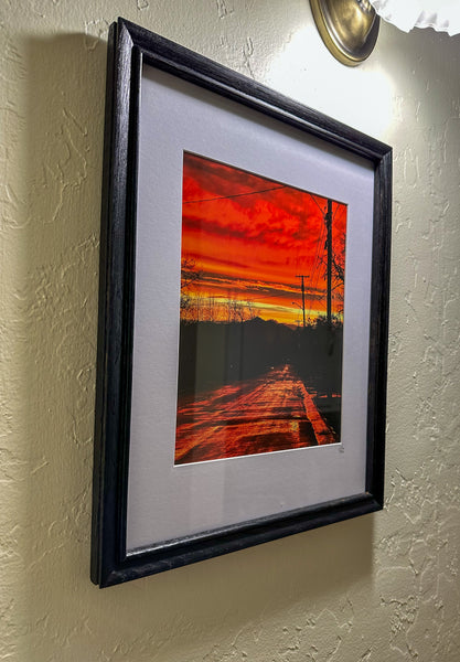 Sunset Ablaze: Framed Photo Print