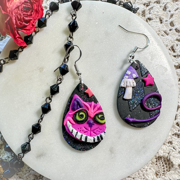 Crazy Cheshire Cat Earrings