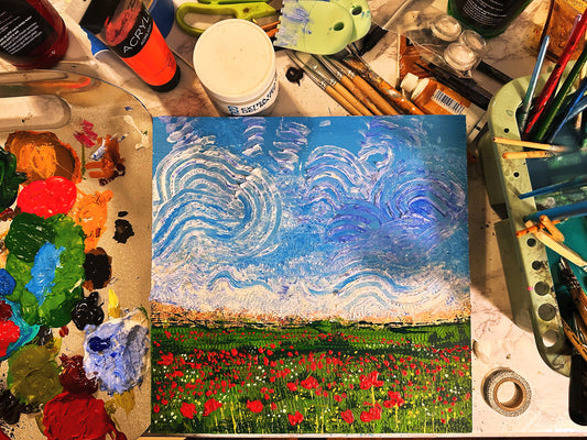 Custom Art: 12x12” wood panel