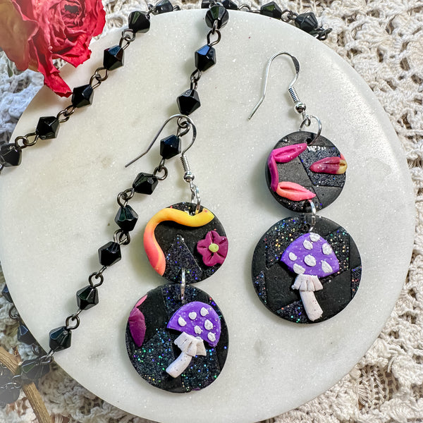 Crazy Cheshire Cat Earrings