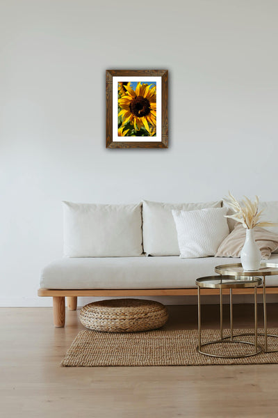 Sunflower & Bee: Framed Print