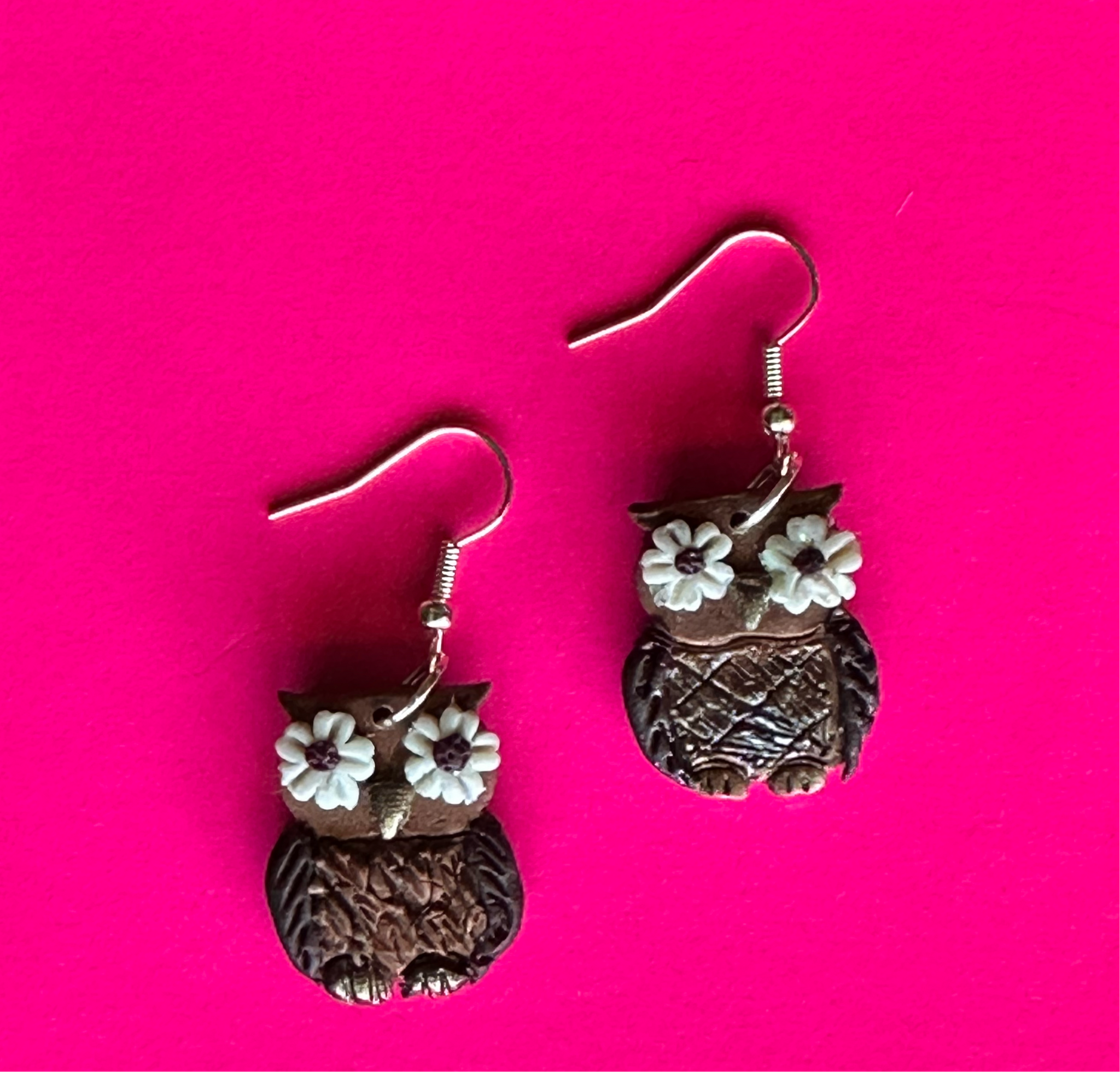 Owl Clay Earrings