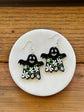 Acrylic Floral Ghost Dangles