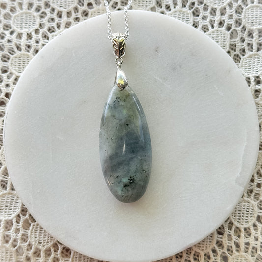 Labradorite Teardrop Necklace