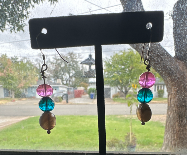 Sterling Silver Dainty Beaded Earrings