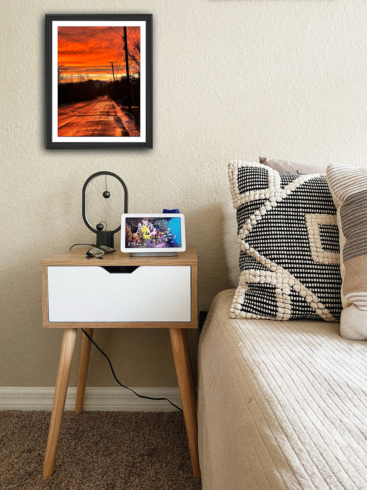 Sunset Ablaze: Framed Photo Print