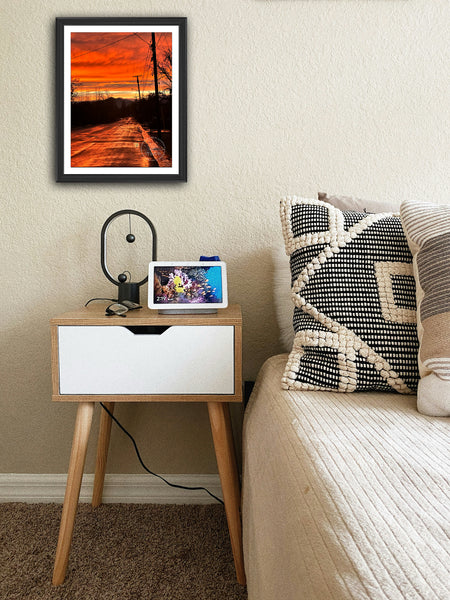 Sunset Ablaze: Framed Photo Print