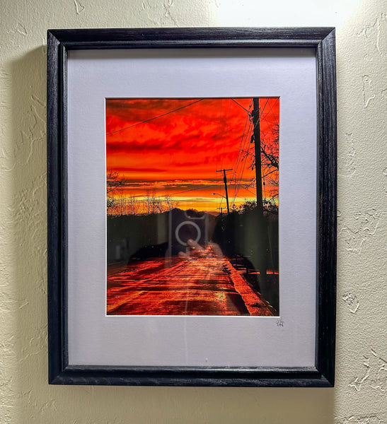 Sunset Ablaze: Framed Photo Print
