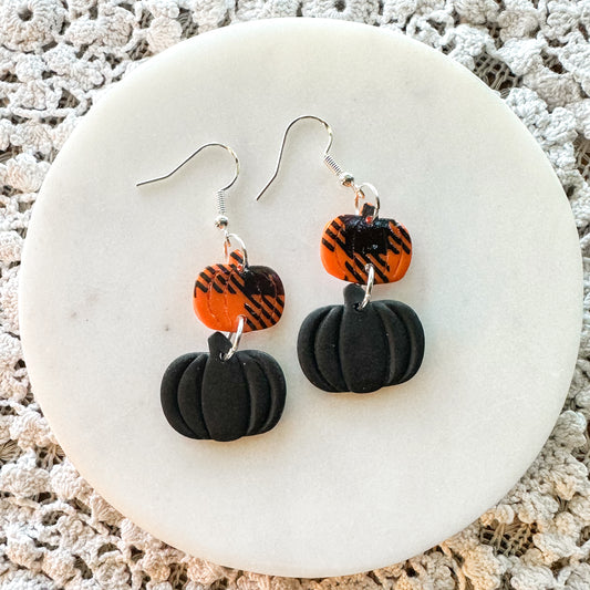 Pumpkin Dangles and Hoops: Click Drop Down For Different Styles