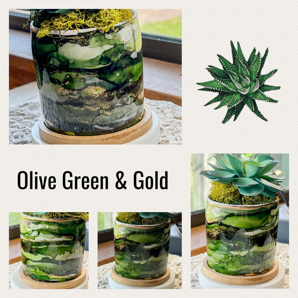 Hand Painted Succulent Plant Pots