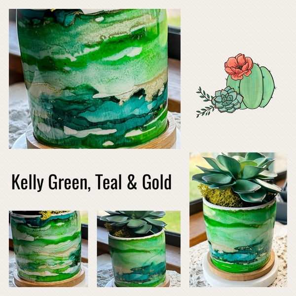 Hand Painted Succulent Plant Pots