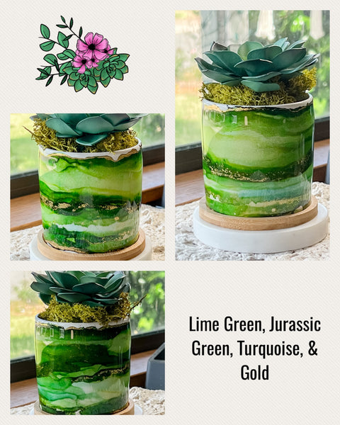 Hand Painted Succulent Plant Pots