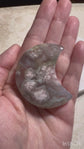 Flower Blossom Agate Moon Palm Stones