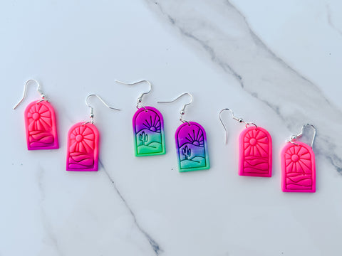 Perfectly Imperfect: Neon Rainbow Ombré Mini Landscapes