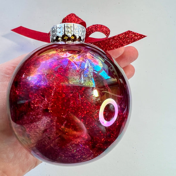 Classic Christmas: Red & Green Alcohol Ink Aura Ornaments