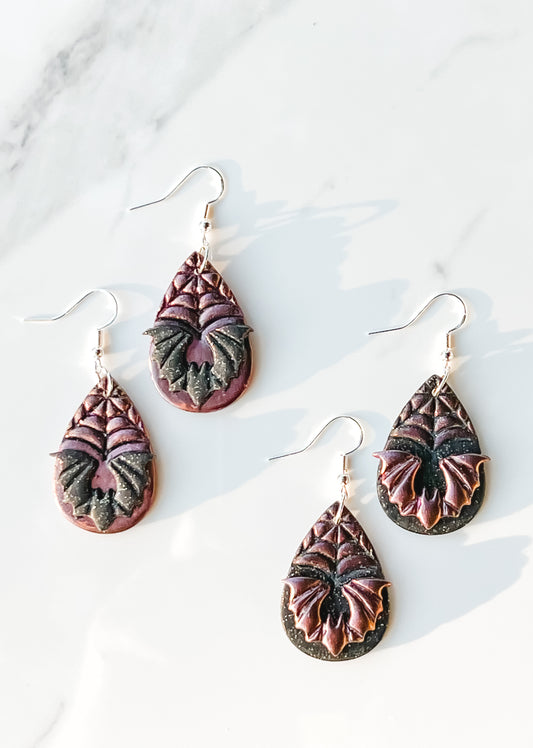 Spooky Bat Color Shift Earrings
