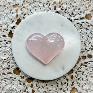 Rose Quartz Heart Carving