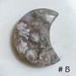 Flower Blossom Agate Moon Palm Stones