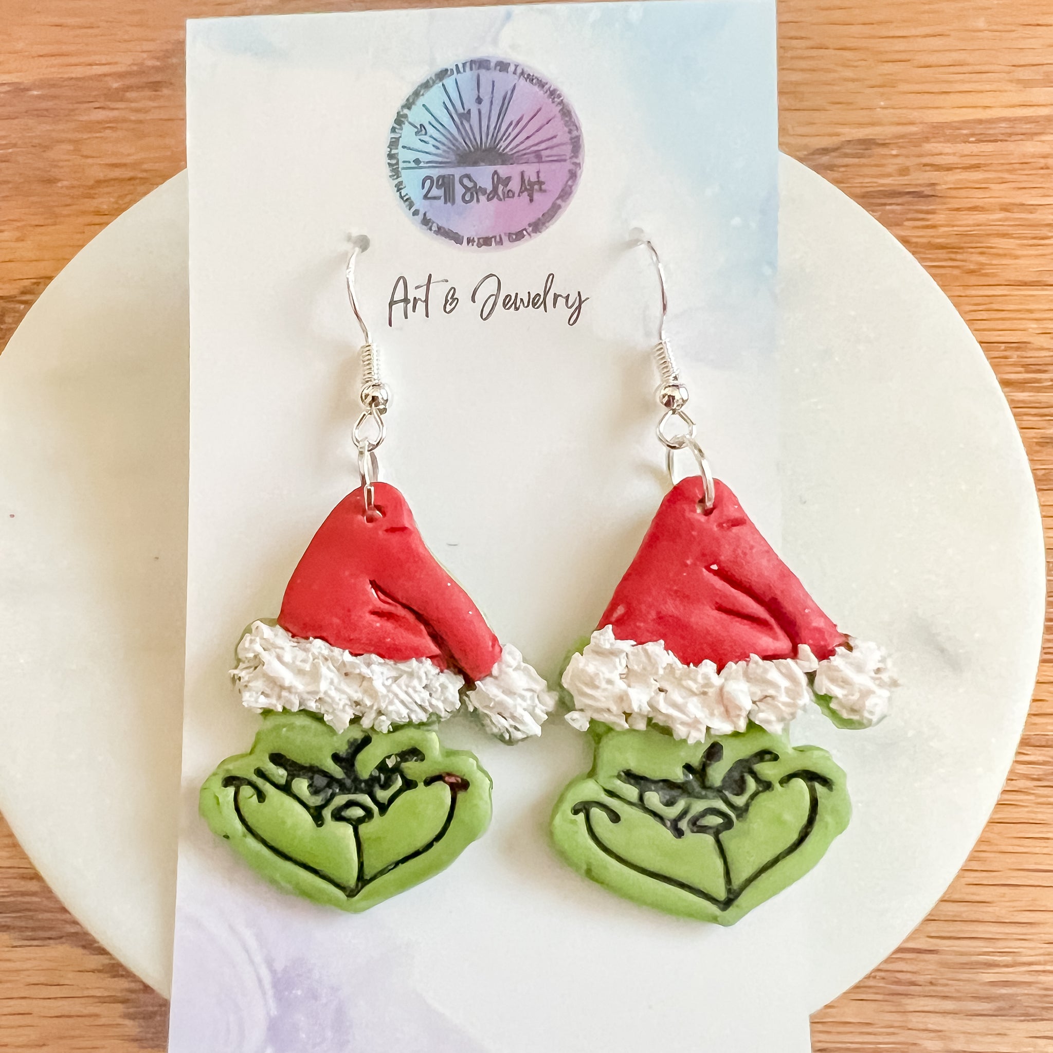 Christmas Clay Earrings 2911 Studio Art