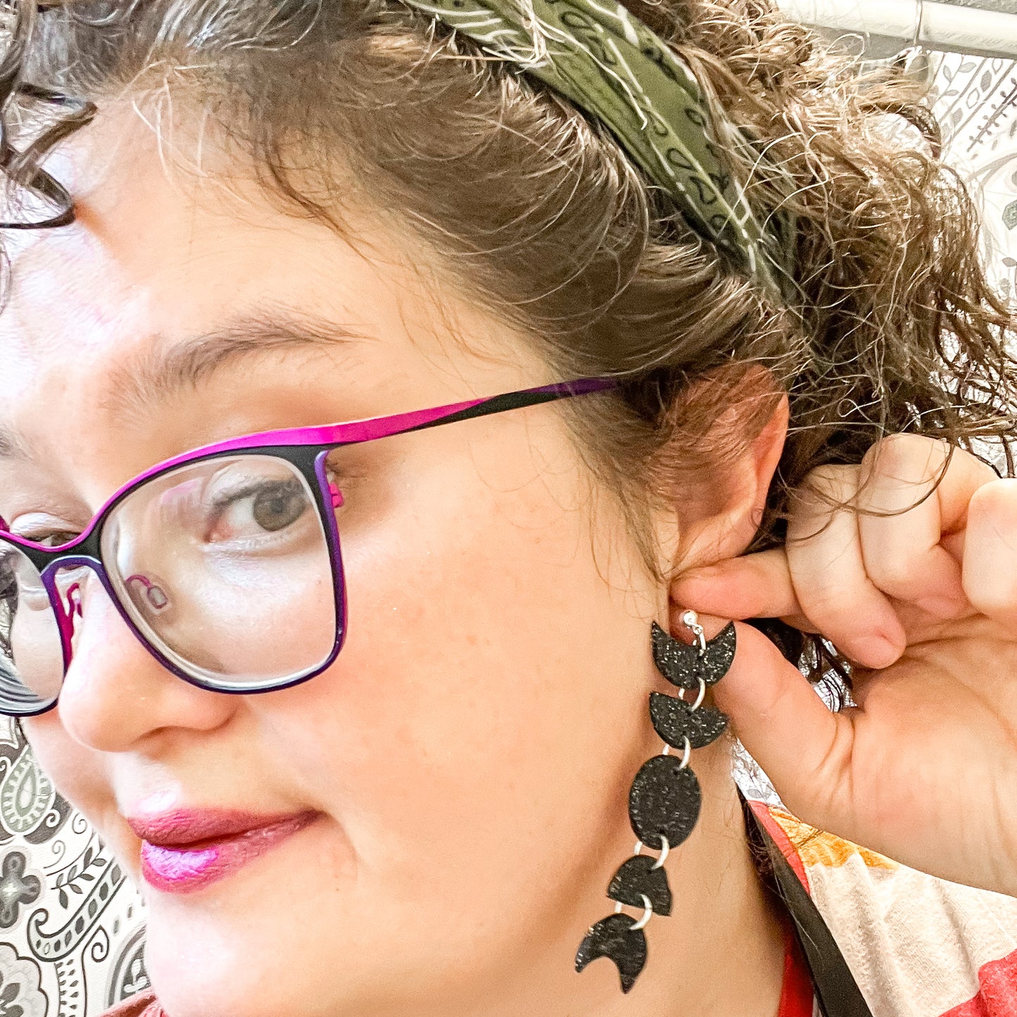 Moon Phase Statement Earrings