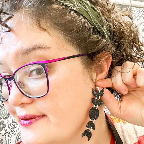 Moon Phase Statement Earrings
