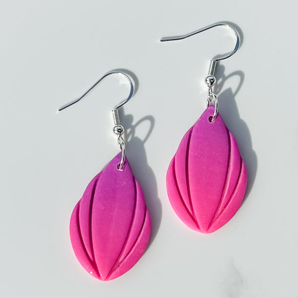 Pink & Purple Ombré Deco Drop Earrings