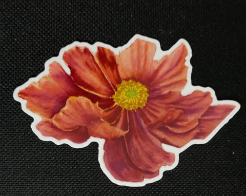 Blooming Poppy Sticker