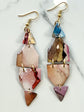 Alcohol Ink Earrings: Sunset & Twilight (Gold)