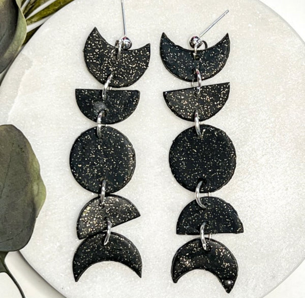 Moon Phase Statement Earrings
