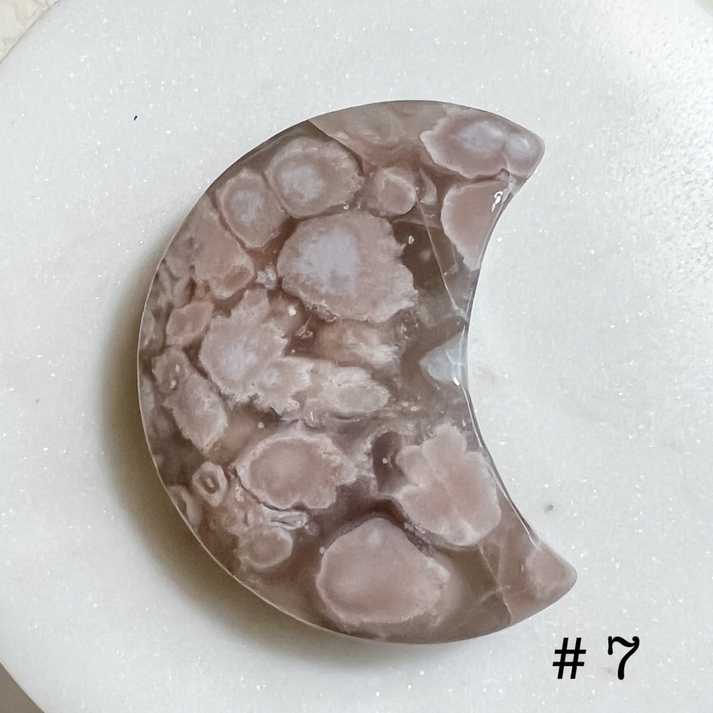 Flower Blossom Agate Moon Palm Stones (Batch 2)