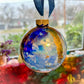 Blue Christmas: Large Glass Alcohol Ink Aura Ornaments