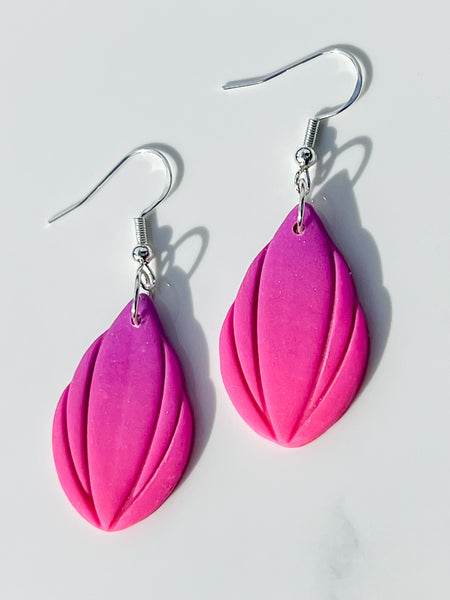 Pink & Purple Ombré Deco Drop Earrings